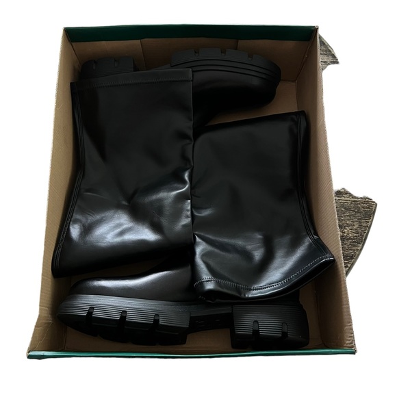 Paul Green Over the Knee Black Leather Boots Women’s Size 10.5 - Picture 12 of 16